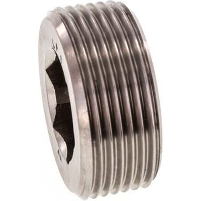 1 1/4'' RVS Plug met Binnenzeskant zonder kraag 40 Bar - FL1-M-S-114R-I-W