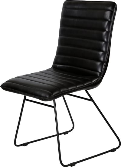 Zwarte leren eetkamerstoelen van echt leer – stijlvolle stoelen voor eetkamer, kantoor & wachtruimte