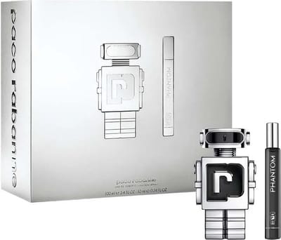 Paco Rabanne Phantom Giftset - 100 ml eau de toilette spray + 10 ml eau de toilette tasspray - cadeauset voor heren
