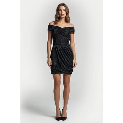 IRO Paris Dilie Dress Black Lurex Größe: M | Minikleider Outlet | Damen | Schwarz