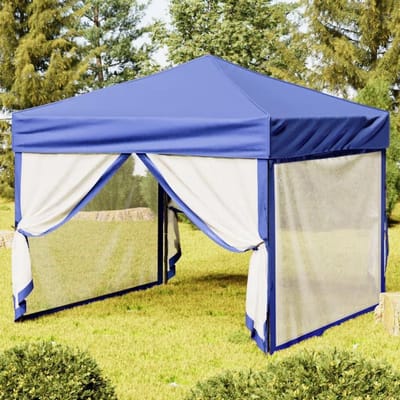 Opvouwbare Partytent - Feesttent Paviljoen - Buitenfeesten Organiseren - UV-bestendig Waterdicht - 3 x 3 Meter - Blauw