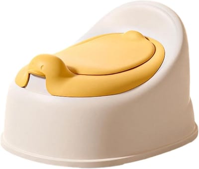 Zindelijkheidstrainingstoilet - Potjestrainer Kinderen - Leren Zelfstandig - Antislip en Draagbaar - 22x28x34 cm - Geel