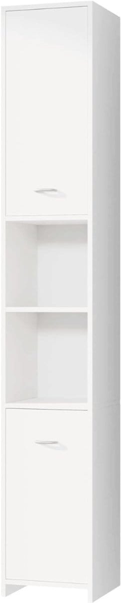 SAVI® Kolomkast Staand - Opbergkast - Kast - Wit - 30cm x 30cm x 180cm