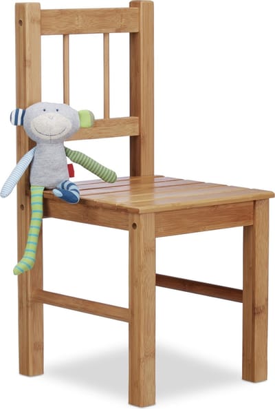 kinderstoel bamboe - kruk voor planten - 57 x 27 x 29 cm - houten stoeltje