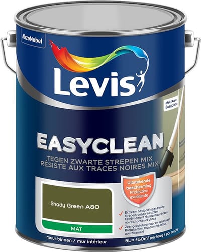 Levis - Easyclean Tegen Zwarte Strepen Mix - Shady Green A80 - Mengverf - 5 L