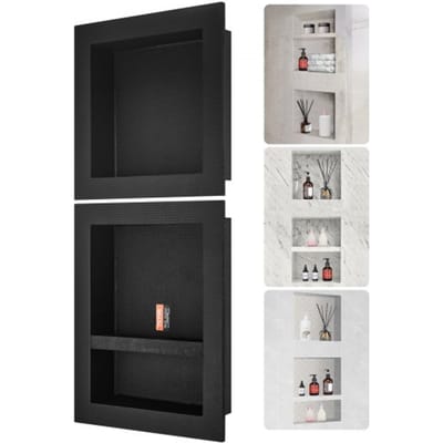 VEVOR Wandnis 10x40,64x101,6cm Douchenis Nis Betegelbaar Drielaags Waterdichte Nismontage Achterwandmateriaal (Xps, Hout, Cement) Geschikt voor Badkamer, Slaapkamer, Studeerkamer
