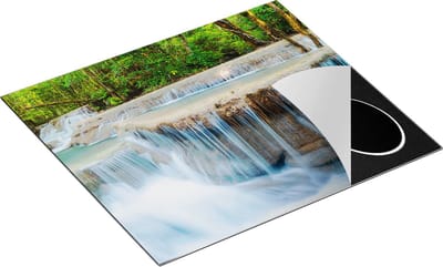 Chefcare Inductie Beschermer Waterval in het Bos in Thailand - 60x50 cm - Afdekplaat Inductie - Kookplaat Beschermer - Inductie Mat