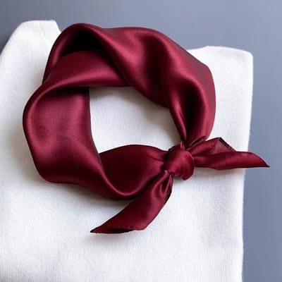100% Natuurlijke Zijden Sjaal Dames effen Foulard Hoge Kwaliteit Dames Hoofddoek Sjaal Wikkel Vierkant Mode Hijab Bandana Sjaals Y1961YY-Real Silk 65x65cm white