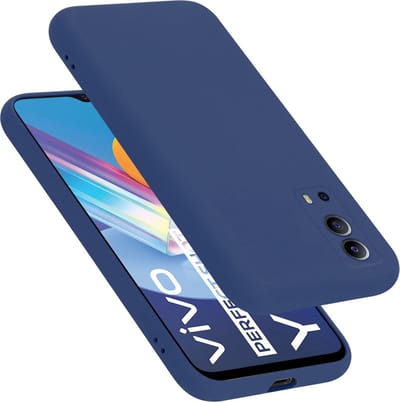 Cadorabo Hoesje geschikt voor Vivo Y52 5G / Y72 5G in LIQUID BLAUW - Beschermhoes gemaakt van flexibel TPU silicone Case Cover