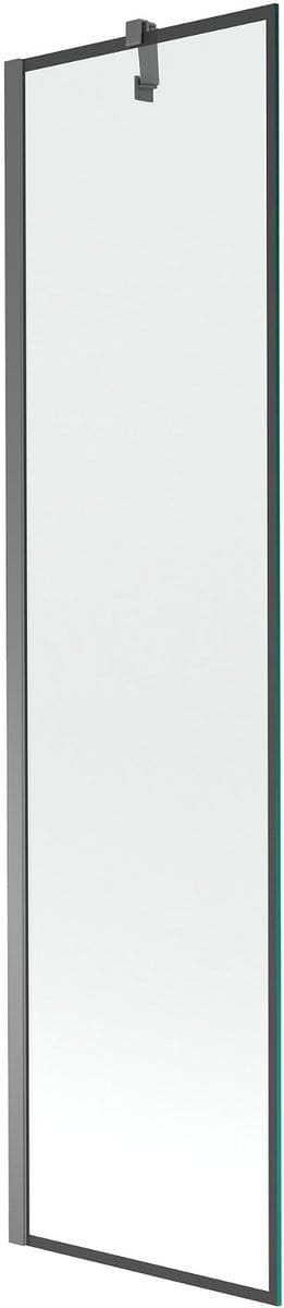Mexen Next badwandpaneel 1-delig 50 x 150 , zwart frame, kanonmetaal - 895-050-000-00-70-95