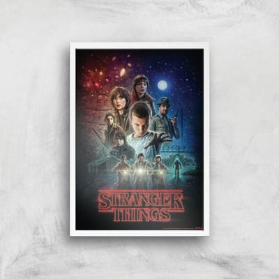 Stranger Things Season One Poster Giclee Art Print - A3 - White Frame