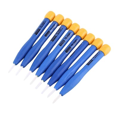 Dailygoods - schroevendraaierset 8-delig - antistatisch - frequentie verstelbaar - kunststof en keramisch - handgereedschap voor thuisgebruik