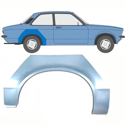 Reparatiepaneel achterspatbord voor Opel Kadett C 1973-1979 / Rechts