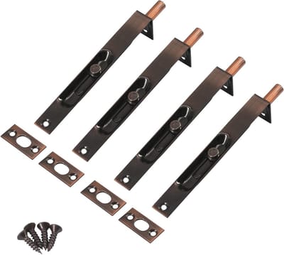 Verstevig je Deur met een 4 Inch RVS Verborgen Deurslot Flush Slide Latch Bolt - 4 Stuks, Duurzaam en Betrouwbaar