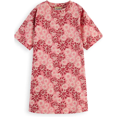 Scotch & Soda Girl Short-sleeved Floral Printed T-shirt Dress Abstract Flo Taglia: 10 | Abbigliamento da Notte Outlet | Unisex