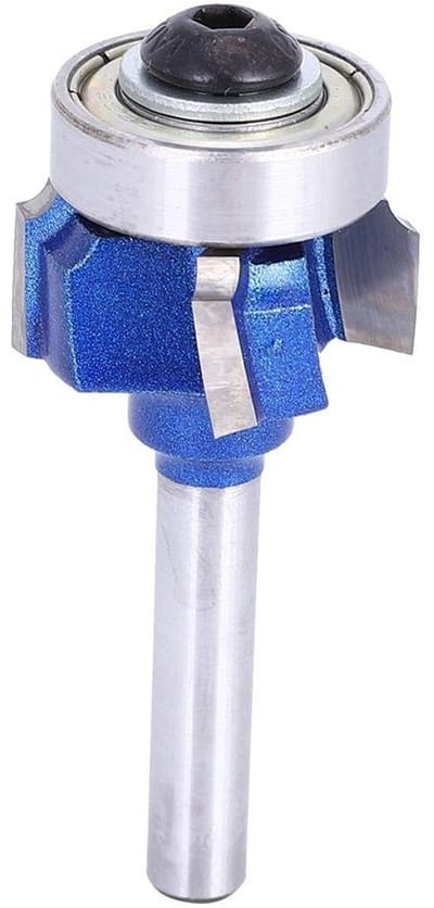 Ronde frees met 8mm shank voor houtbewerking, carbide snijgereedschap, 4-bladige bewerkingsfrees voor perfecte afwerkingen en randen