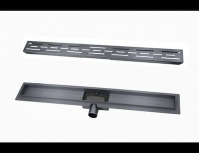 Classic 70 cm RVS Douchegoot Gun metal - Drain douche - Douchedrain - Douche drain - Douchedrains