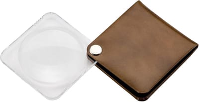 Klassieke Inslagvergrootglas 3,5x Vergroting - Diameter 60mm - Bronskleurig