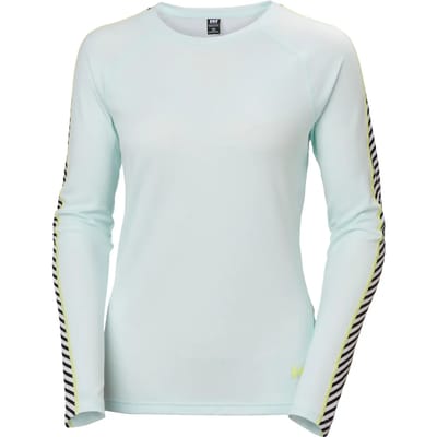 Helly Hansen Lifa Active Stripe Crew Lange Mouwen Basislaag Grijs L Vrouw