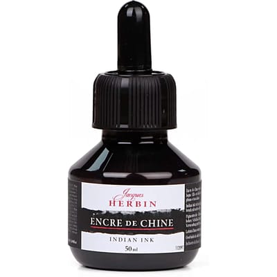 Jacques Herbin Oost-Indische Inkt - Zwart Inkt - 50 ml