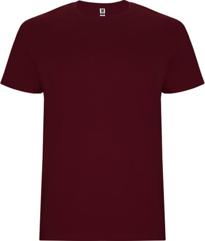 4 Pack T-shirts unisex met korte mouwen, 190 gram 'Stafford' Granate Rood - S