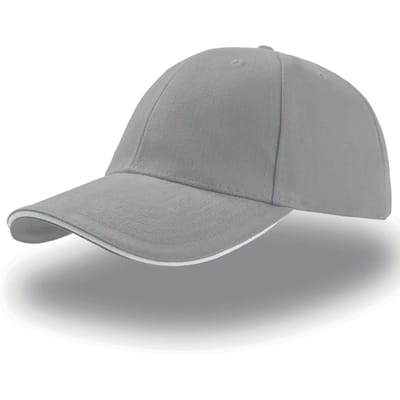Atlantis Headwear Liberty Sandwich Cap AT610 - LIGHT GREY/WHITE - One size
