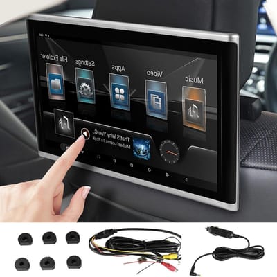 Hoofdsteun Monitor - Auto Scherm - Reizen met kinderen - 10.1 Inch IPS Touchscreen - 1024x600 Resolutie - Zwart