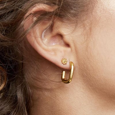 Oorbellen Shimmer Small - RVS - goudkleurig