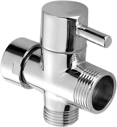 3-Weg Ventiel van Messing voor Douche, T-Adapter Ventiel G1/2", Handdouche en Inverter Douchearm, Ideaal voor Douche-installaties