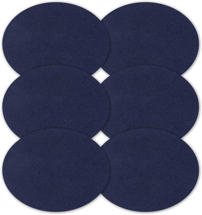 Set van 6 ovale patches voor ellebogen en knieën, strijk- en naaipatches van fluweelstof, kleur saffierblauw, 11 x 14 cm, perfect voor reparatie en decoratie van kleding en textiel