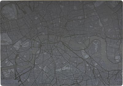 Place Maps Placemat Stadskaart Gent - Kunstleer - Leigrijs - 1 Stuk