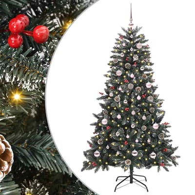 vidaXL - Kunstkerstboom - Groen - 150 - cm - PVC - en - Plastic - en - Staal