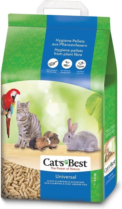 Universele katten- en knaagdieren arena, 5,5 kg - Natuurlijk en hygiënisch strooisel