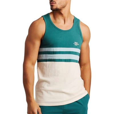 Protest PRTIspa - Tanktop Heren - Normale pasvorm - Ronde hals - Mouwloos - Groen