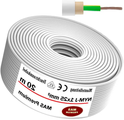 Mantelkabel Vochtige Ruimtes - Installatiekabel Elektra - Vaste Installatie - VDE Gecertificeerd - 1x25 mm² - Grijs