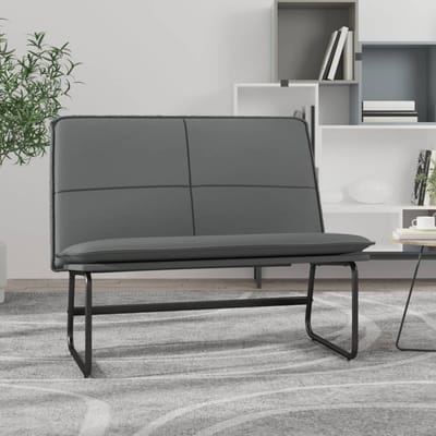 vidaXL - Bankje - 100x75x76 - cm - kunstleer - grijs