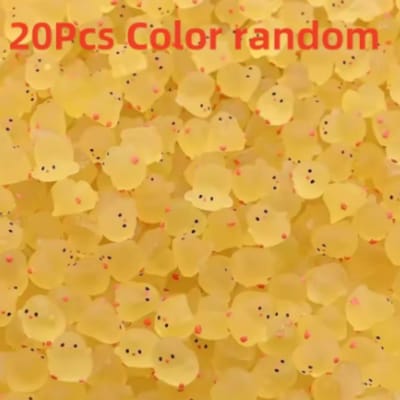 10-30 Stuks Mini Fluorescerende Kip Mos Speelgoed Microlandschap Miniature Kip Beeldjes Feeën Tuin Accessoires Huis Decoratie Ambachten
