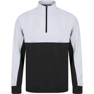 Adults 1/4 Zip Tracksuit Top met rits Black/White - XXL