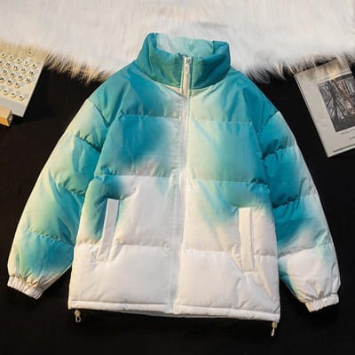 Veste en coton rembourré tendance d'hiver pour hommes, col montant ample, veste décontractée polyvalente pour le visage, veste pour jeunes 2XL vert