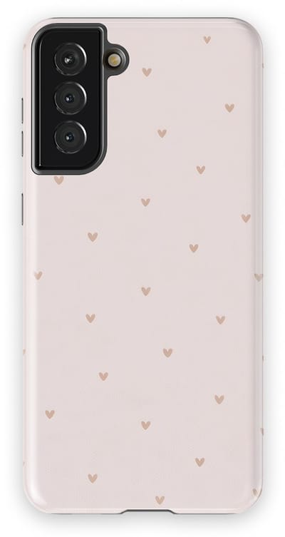 Tough Hoesje met Hartjes Samsung Galaxy S21 Plus | Little Love Tough Case Geschikt voor Mag | Hartjes Print Backcover Samsung Galaxy S21 Plus Sanded Hearts