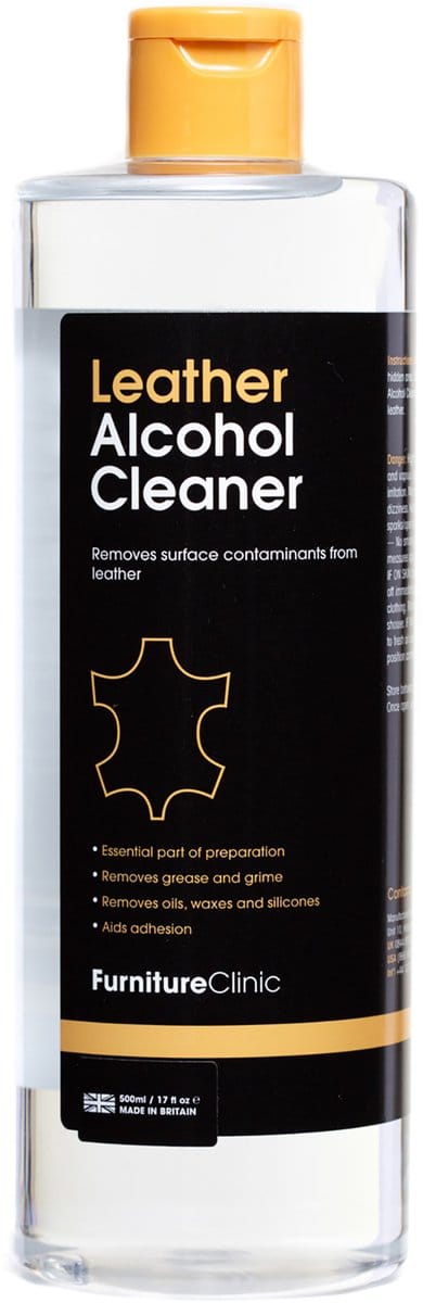 Leer Alcohol Reiniger 500ml - verwijderd Olie Was en Silicone - Furniture Clinic - Leather Alcohol Cleaner 500 ml - Alcoholreinigings oplossing voor meubels, verwijdert vuil, aanslag en vet van oppervlakken en lederwaren.