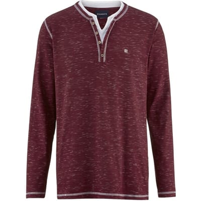Babista herren Shirt Met Lange Mouwen - 48 - donkerrood - Plus Size