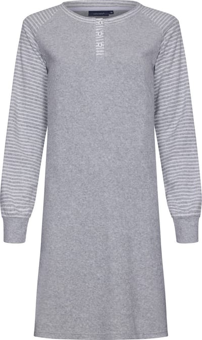 Dames Nachthemd Pastunette - Soft Grey - Katoenmix - Badstof - Maat 40