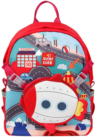 Mishti | SuperCute Rugzak | Kinderen Schooltas | 2 in 1 School Rugtas | 3-8 Years Old Jongens and Meisje | Waterdicht | Lichtgewicht 240g | 35cm x 27cm x 11cm Goede Maat | Premium Stijl Raket Tas | Schooltas Meisje | Schooltas Jongen | Schooltassen