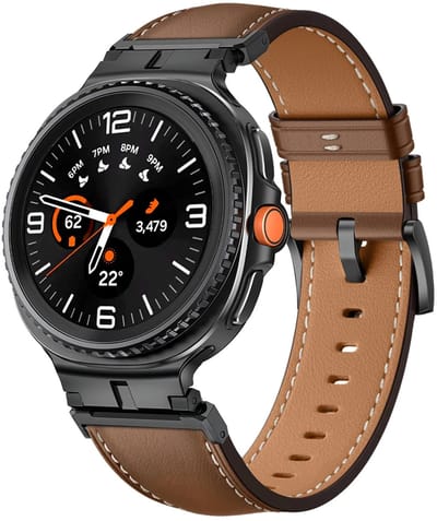 Strap-it Luxe leren bandje met gespsluiting - horlogeband leer geschikt voor Samsung Galaxy Watch 9 (40/44mm) / Watch 8 (40/44mm) / 8 Classic (46mm) - bruin