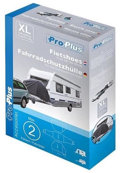 Camping vertrekpakket - HTC UITRUSTING - Inclusief: 1 hoes voor 2 fietsen, stormband, adapter
