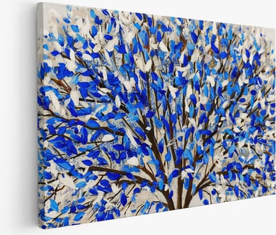Saammp Muurcirkel Hout - Turqoise Wanddecoratie Cirkel- Abstract - Blokken - Ø 90 - Wandcirkel - Wanddecoratie Cirkel - Muurdecoratie Woonkamer - Kantoor Decoratie