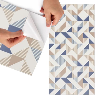 Tulup Meubelfolie - Geometrische patronen Decoratiefolie - 65x130 cm - Beige Meubelfolie - Plakfolie Meubels - Geometrische Meubelfolie - Decoratiefolie Zelfklevend - Slaapkamer decoratie - Achtergronden en patronen