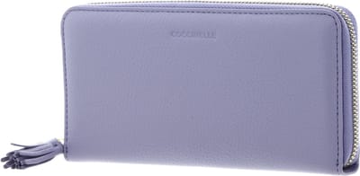 COCCINELLE Leren Portemonnee Tassel Zip Around Wallet Lavender Paars