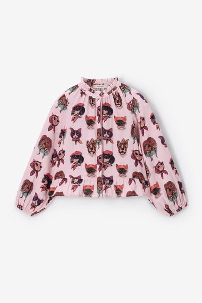 Sissy-Boy - Lichtroze blouse met hondjes print